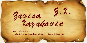 Zaviša Kazaković vizit kartica